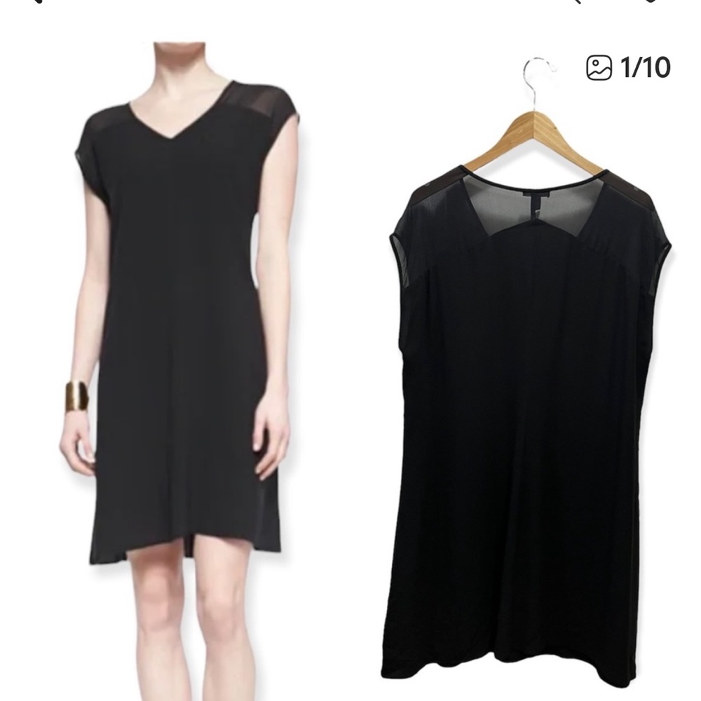 Eileen Fisher Silk Shift Black Dress